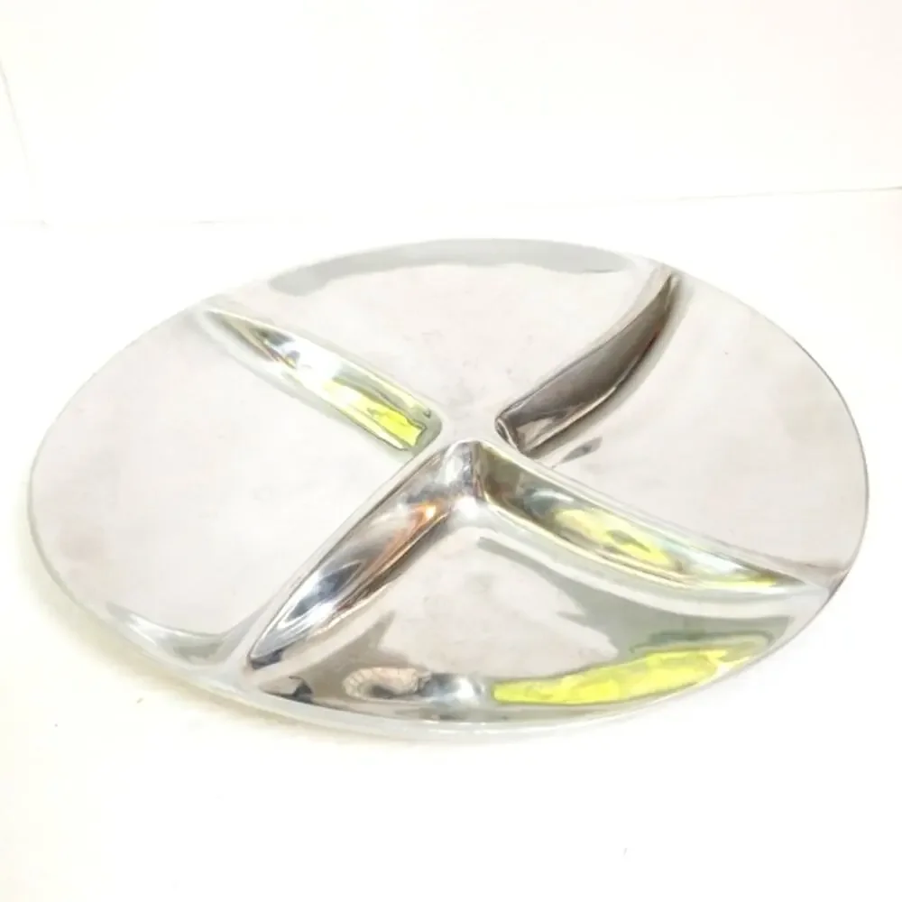 Pottery Barn cast aluminum divided tray platter